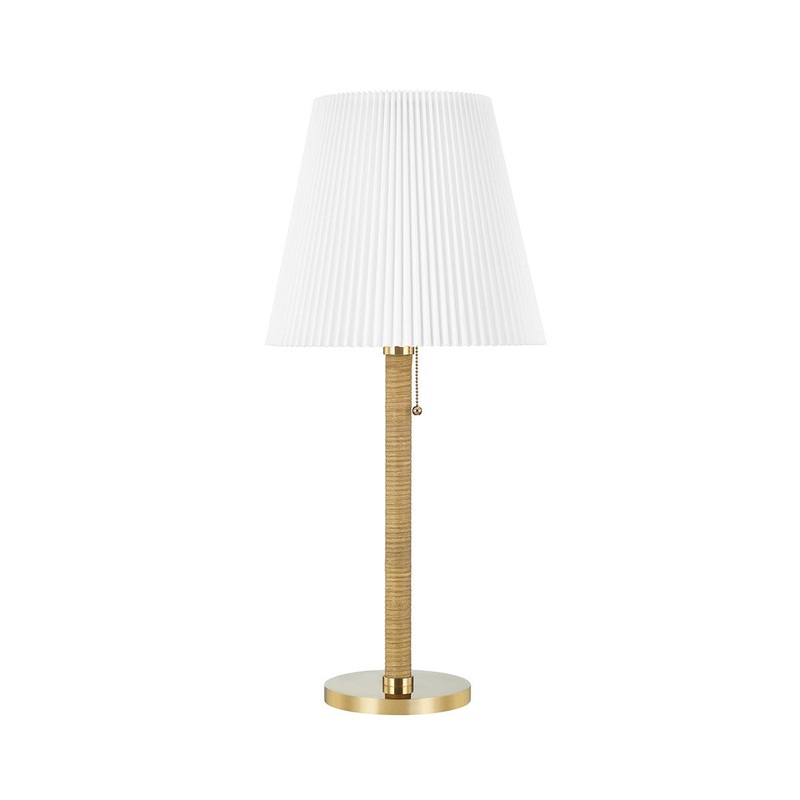 Hudson Valley MDSL513-AGB Dorset One Light Table Lamp, Aged Brass