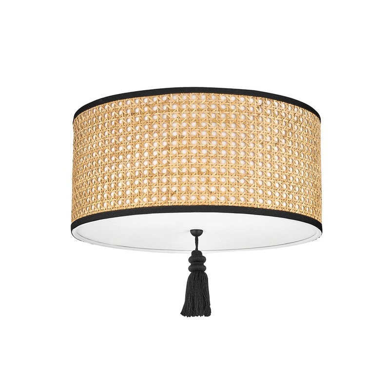 Mitzi H520502-SBK Dolores Two Light Flush Mount, Soft Black