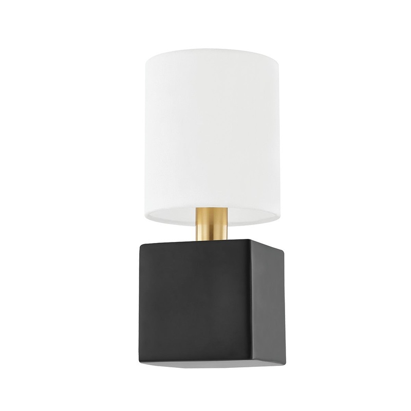 Mitzi H627101-AGB/CSB Joey One Light Wall Sconce, Aged Brass