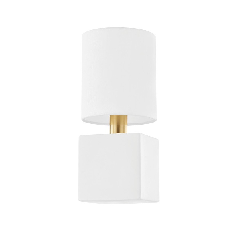 Mitzi H627101-AGB/CSW Joey One Light Wall Sconce, Aged Brass