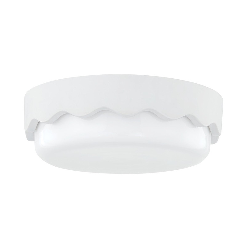 Mitzi H656503-CMW Wave Three Light Flushmount, Ceramic Matte White