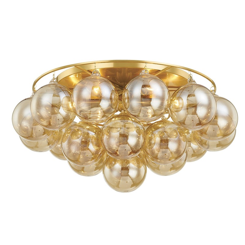 Mitzi H711506-AGB Mimi Six Light Flush Mount, Aged Brass