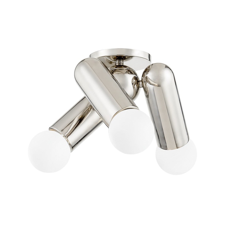 Mitzi H720503-PN Lolly Three Light Flush Mount, Polished Nickel