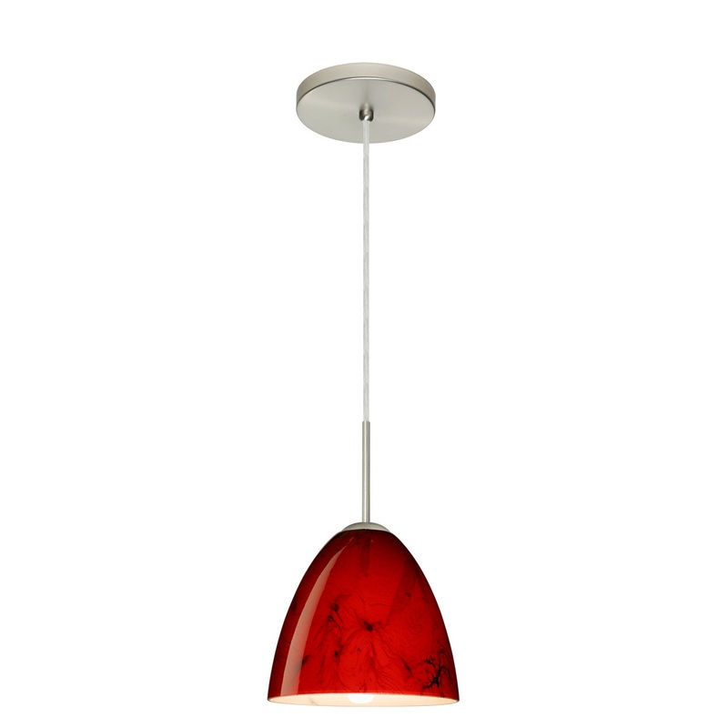 Besa 1JT-4470MA-LED-SN Vila One Light Pendant Satin Nickel