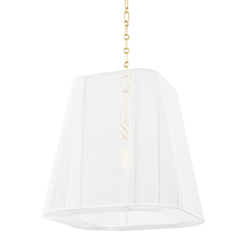 Hudson Valley 7619-AGB Verona Beach One Light Large Pendant, Aged Brass