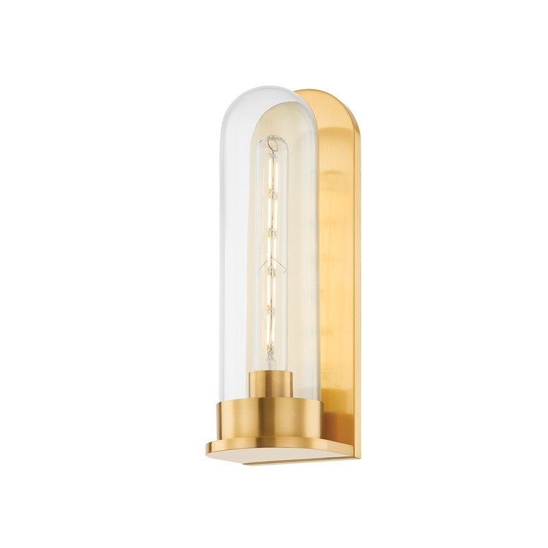Hudson Valley 7800-AGB Irwin One Light Wall Sconce, Aged Brass