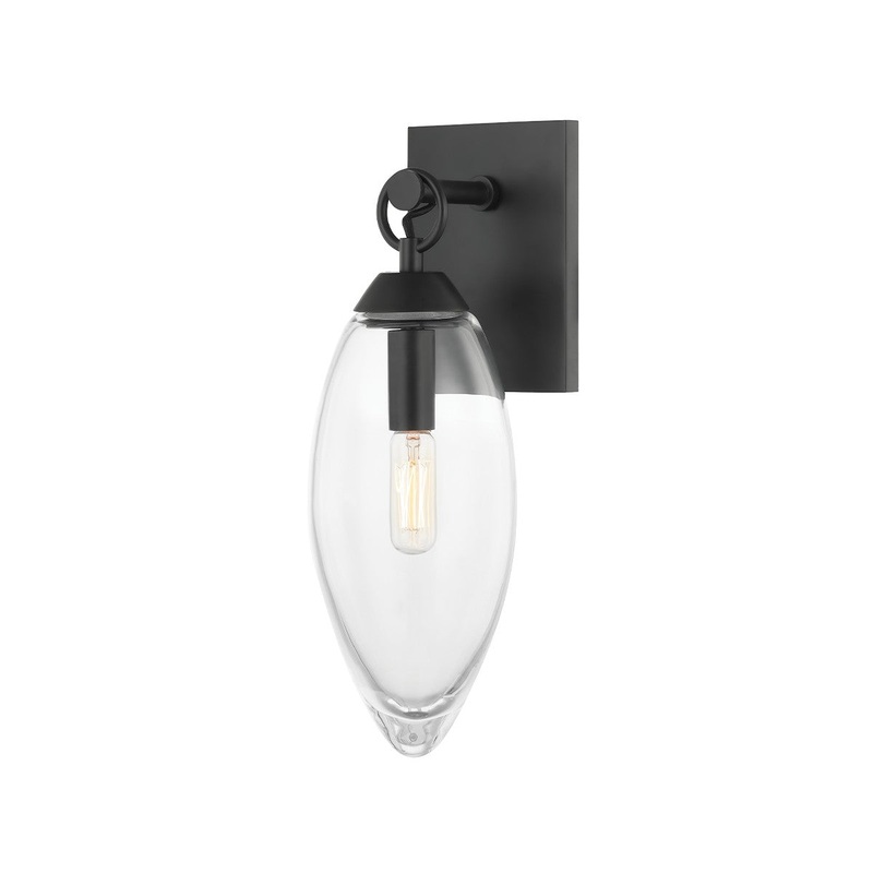 Hudson Valley 7900-BBR Nantucket One Light Wall Sconce, Black Brass