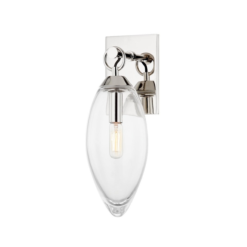 Hudson Valley 7900-PN Nantucket One Light Wall Sconce, Polished Nickel