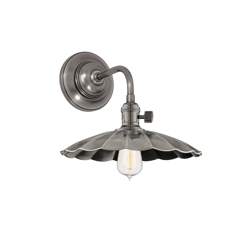 Hudson Valley 8000-HN-MS3 Heirloom One Light Wall Sconce, Historic Nickel