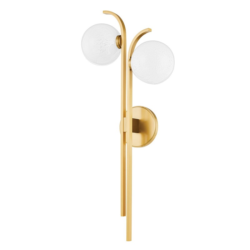 Hudson Valley 8425-AGB Laval Two Light Wall Sconce, Aged Brass