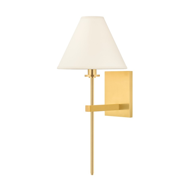 Hudson Valley 8861-AGB Graham One Light Wall Sconce, Aged Brass