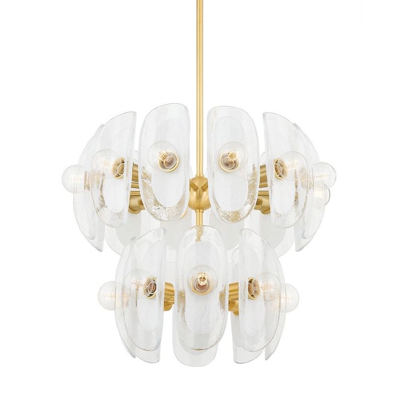 Hudson Valley 9131-AGB Hilo 20 Light Chandelier, Aged Brass