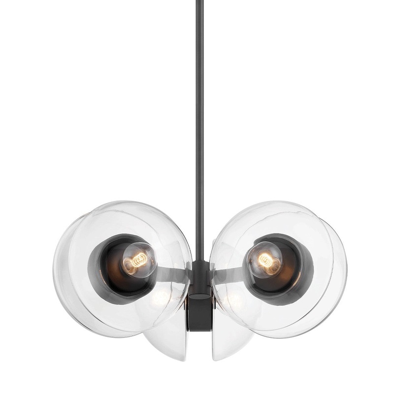 Hudson Valley 9427-BBR Kert Six Light Chandelier, Black Brass