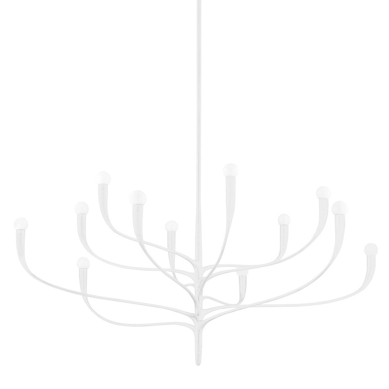 Hudson Valley 9612-WP Labra 12 Light Chandelier, White Plaster