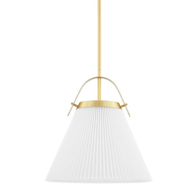 Hudson Valley 9616-AGB Aldridge One Light Pendant, Aged Brass