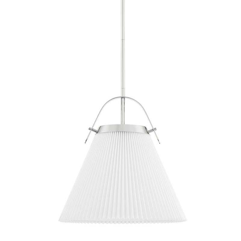 Hudson Valley 9616-PN Aldridge One Light Pendant, Polished Nickel