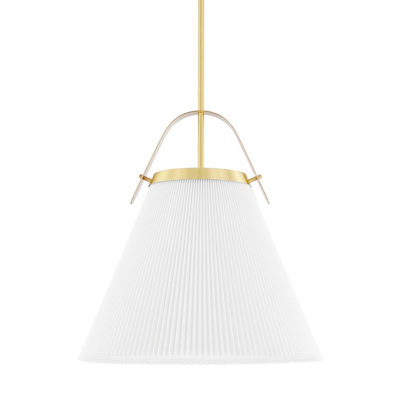 Hudson Valley 9624-AGB Aldridge One Light Pendant, Aged Brass (Discontinued)