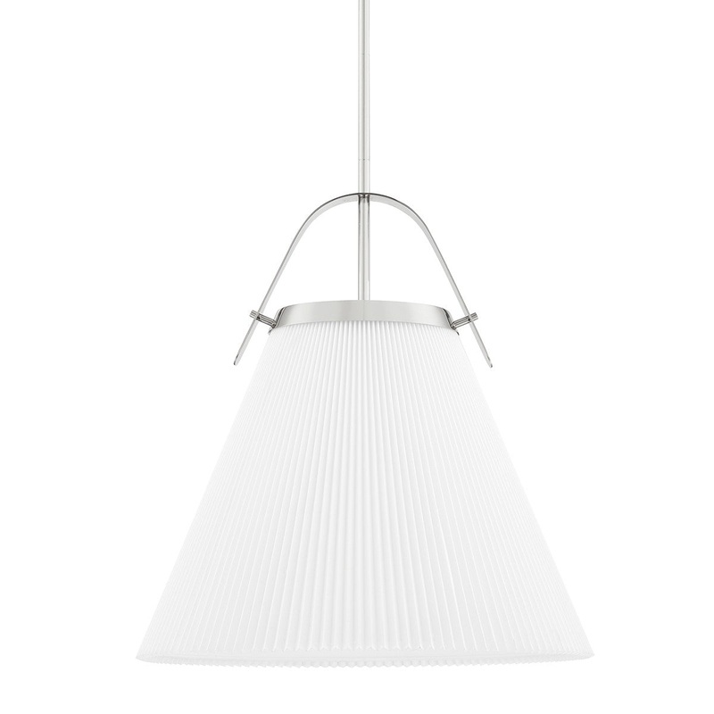 Hudson Valley 9624-PN Aldridge One Light Pendant, Polished Nickel (Discontinued)
