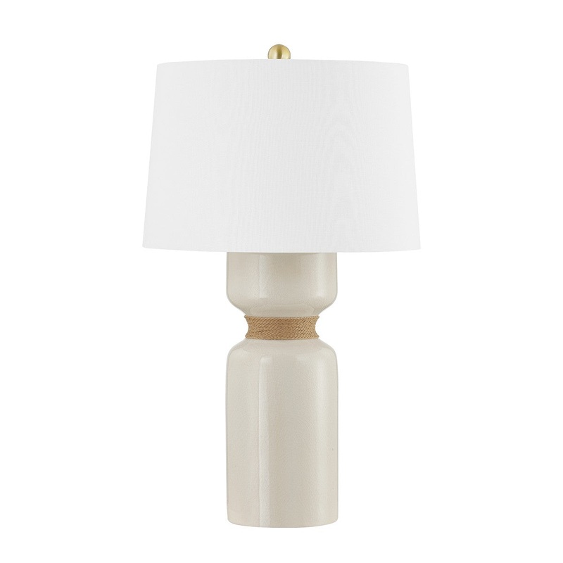 Hudson Valley BKO1101-AGB/CIC Mindy One Light Table Lamp, Aged Brass