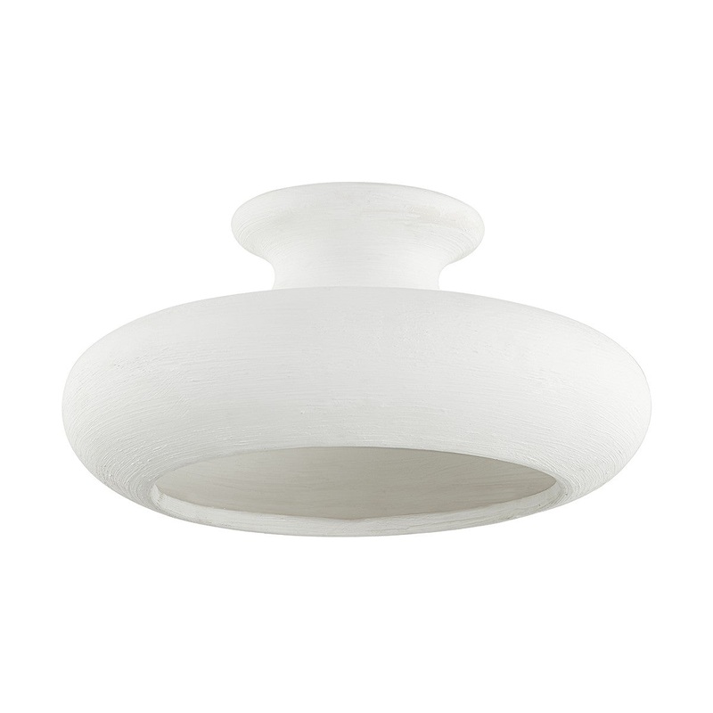 Hudson Valley BKO1200-AGB/CWL Annie One Light Semi Flush Mount, Aged Brass