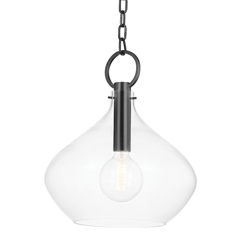 Hudson Valley BKO253-OB Lina One Light Large Pendant, Old Bronze