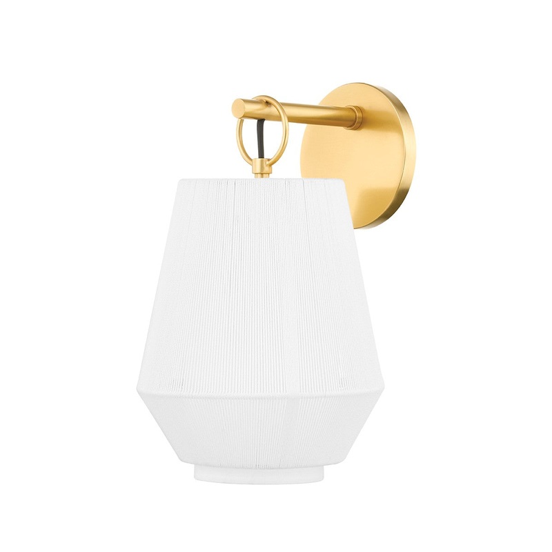 Hudson Valley BKO500-AGB Debi One Light Wall Sconce, Aged Brass