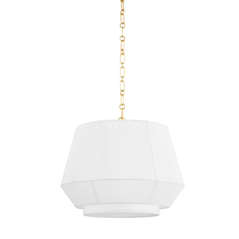Hudson Valley BKO501-AGB Debi One Light Pendant, Aged Brass
