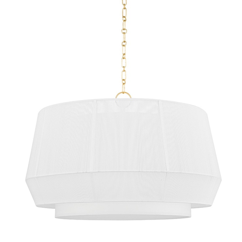 Hudson Valley BKO502-AGB Debi Four Light Pendant, Aged Brass