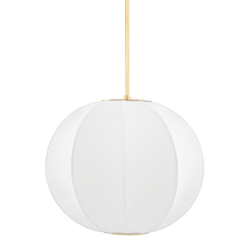 Hudson Valley KBS1744701S-AGB Jupiter One Light Pendant, Aged Brass
