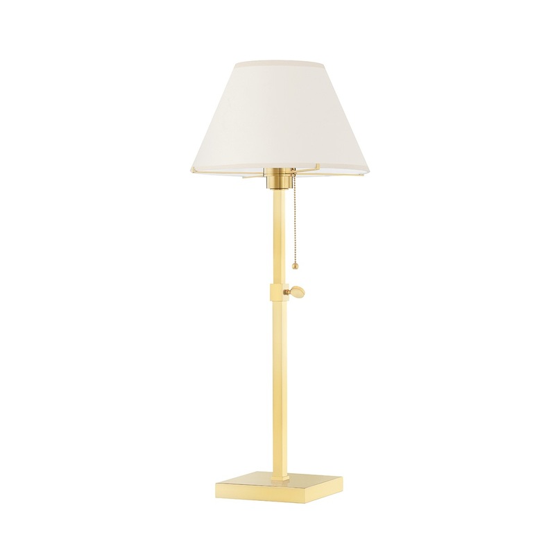 Hudson Valley MDSL132-AGB Leeds One Light Table Lamp, Aged Brass (Discontinued)