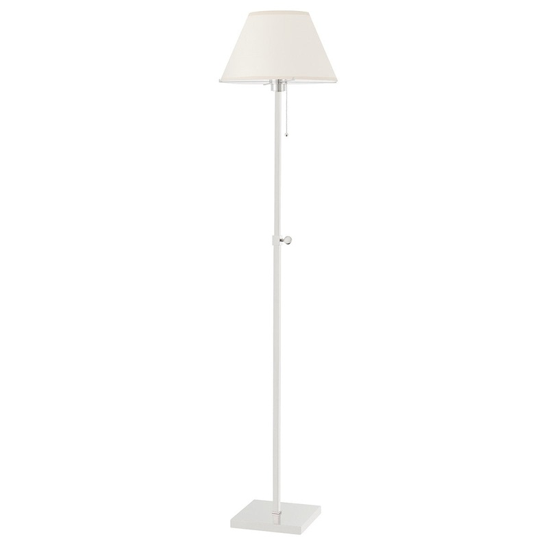 Hudson Valley MDSL133-PN Leeds One Light Floor Lamp, Polished Nickel (Discontinued)