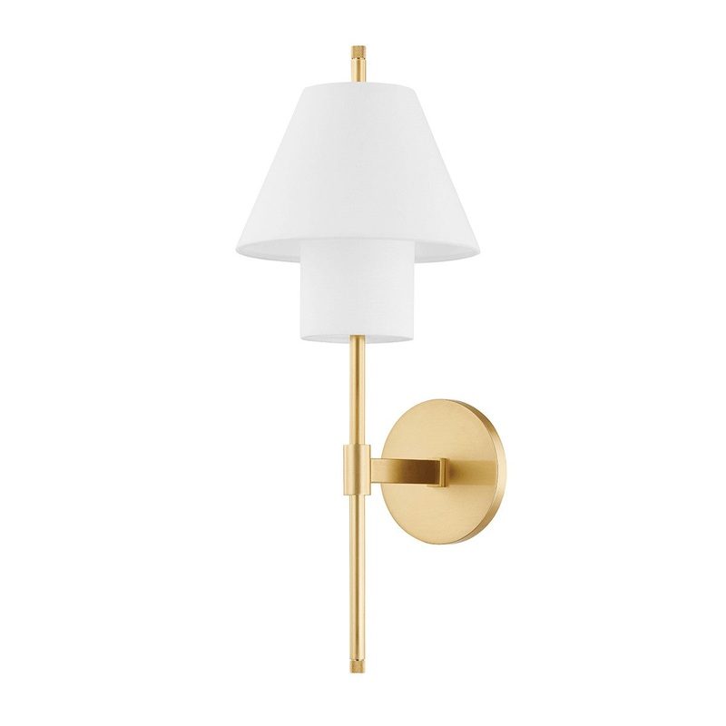 Hudson Valley PI1899101-AGB Glenmoore One Light Wall Sconce, Aged Brass