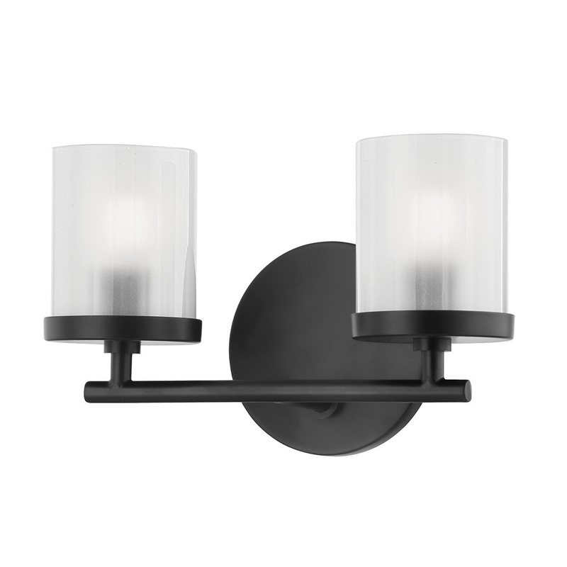 Mitzi H239302-SBK Ryan Two Light Bath Bracket, Soft Black