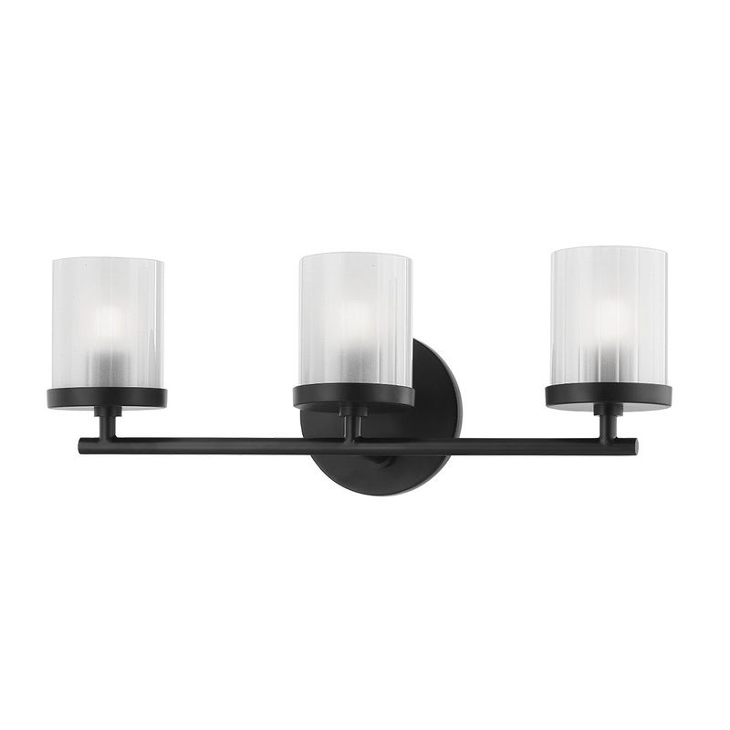 Mitzi H239303-SBK Ryan Three Light Bath Bracket, Soft Black