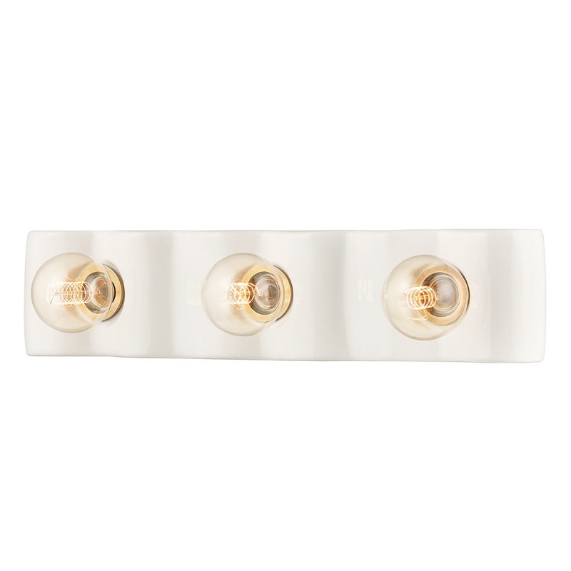 Mitzi H545303-CWH Jillian Three Light Bath Bracket, Ceramic White