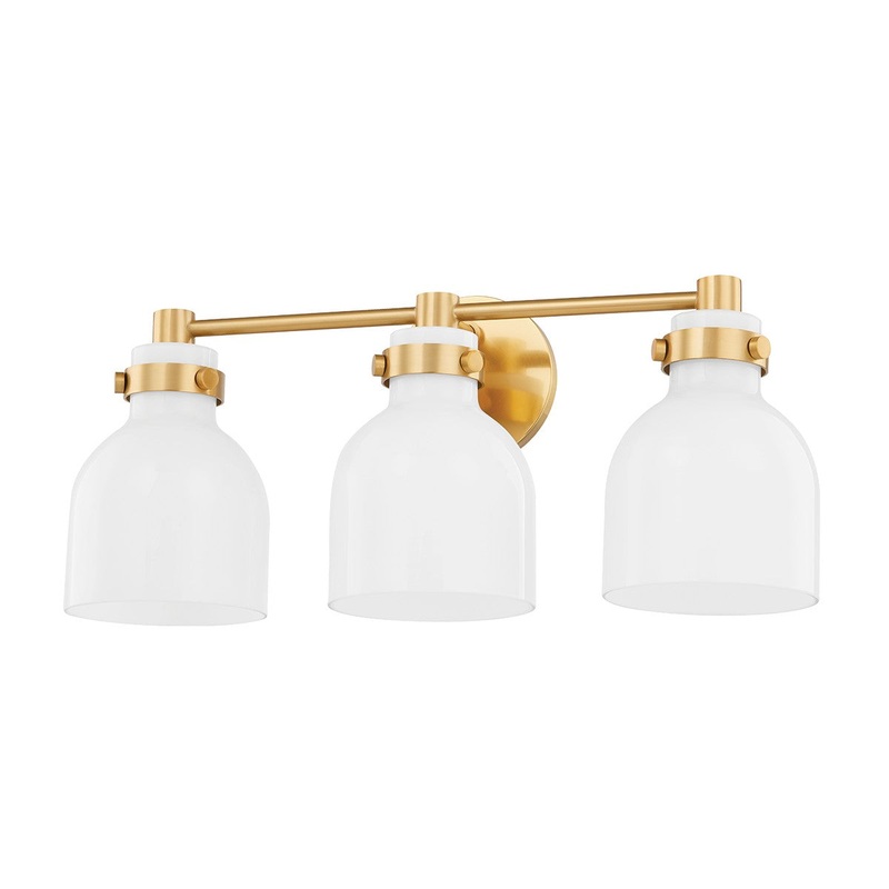 Mitzi H649303-AGB Elli Three Light Bath Vanity, Aged Brass