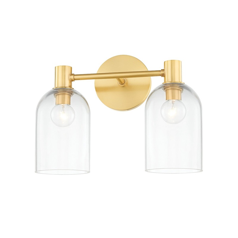 Mitzi H678302-AGB Paisley Two Light Bath Sconce, Aged Brass