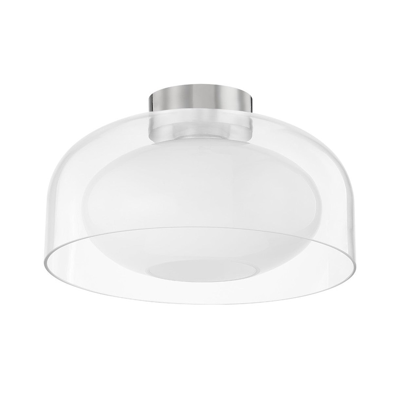 Mitzi H746501-PN Giovanna One Light Flush Mount, Polished Nickel