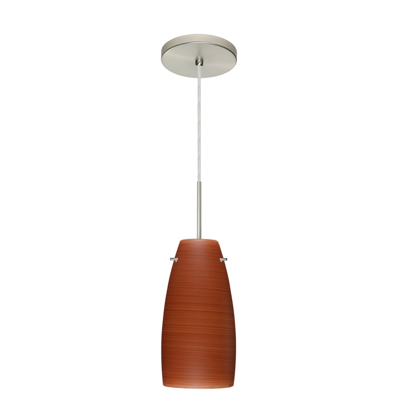 Besa 1JT-1512CH-LED-SN Tao One Light Pendant Satin Nickel