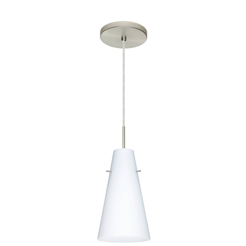 Besa 1JT-412407-LED-SN Cierro One Light Pendant Satin Nickel