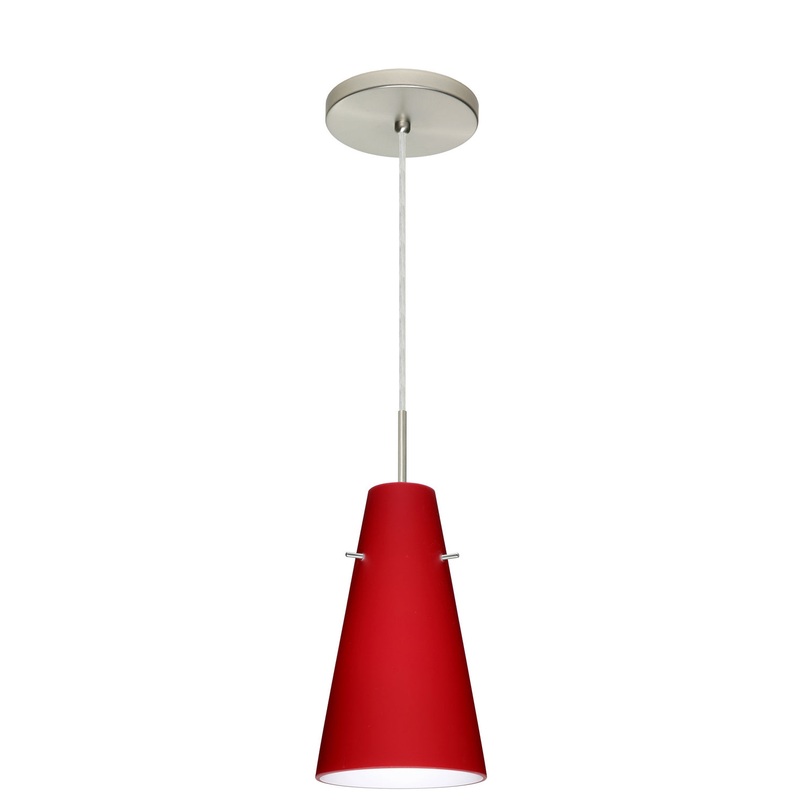 Besa 1JT-4124RM-LED-SN Cierro One Light Pendant Satin Nickel