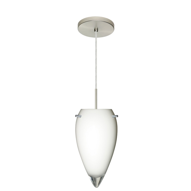 Besa 1JT-412506-LED-SN Juli One Light Pendant Satin Nickel (Discontinued)