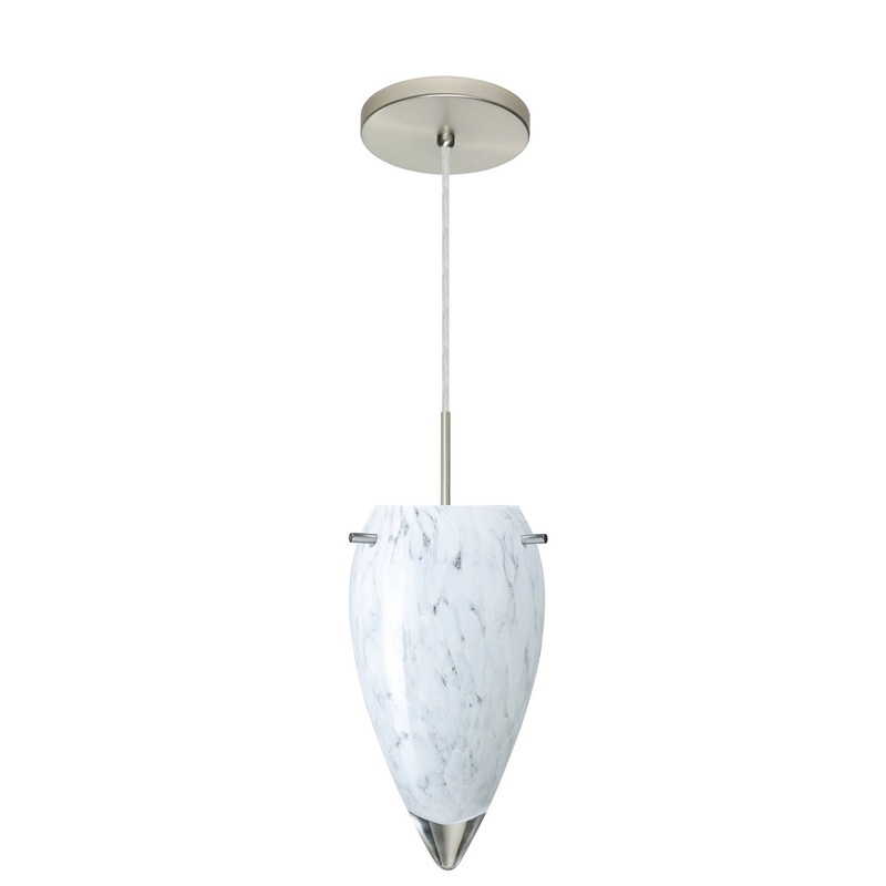 Besa 1JT-412519-LED-SN Juli One Light Pendant Satin Nickel (Discontinued)