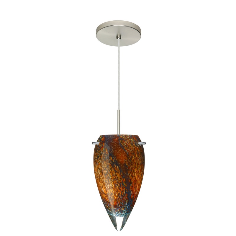 Besa 1JT-4125CE-LED-SN Juli One Light Pendant Satin Nickel (Discontinued)