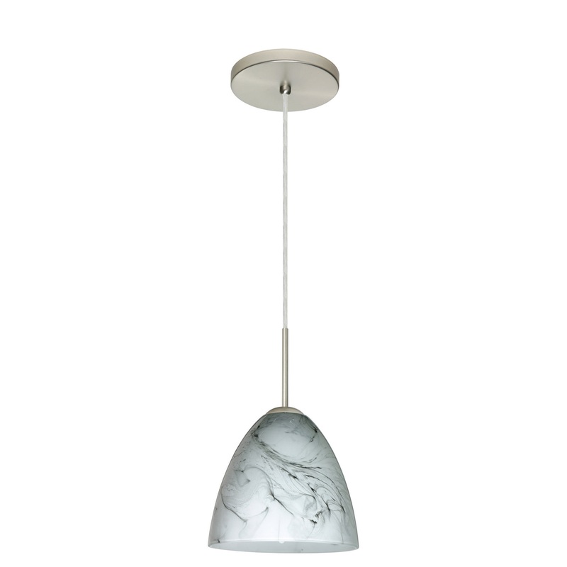 Besa 1JT-4470MG-LED-SN Vila One Light Pendant Satin Nickel