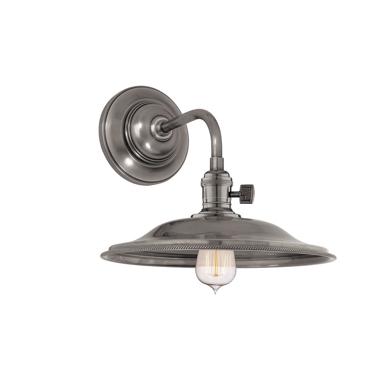 Hudson Valley 8000-HN-MS2 Heirloom One Light Wall Sconce, Historic Nickel