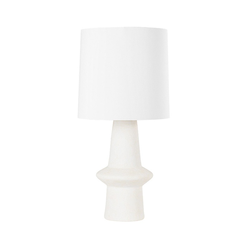 Hudson Valley L1805-AGB/CPF Ramapo One Light Table Lamp, Aged Brass/Pale Flax Ceramic