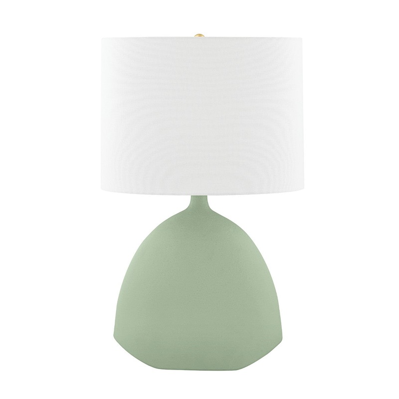 Hudson Valley L1846-AGB/CSG Utica One Light Table Lamp, Aged Brass/Sage Ceramic (Discontinued)