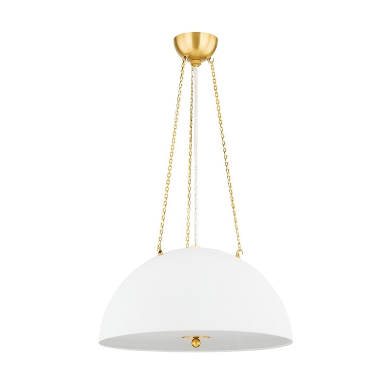 Hudson Valley MDS1100-AGB/WP Chiswick Three Light Pendant, Aged Brass