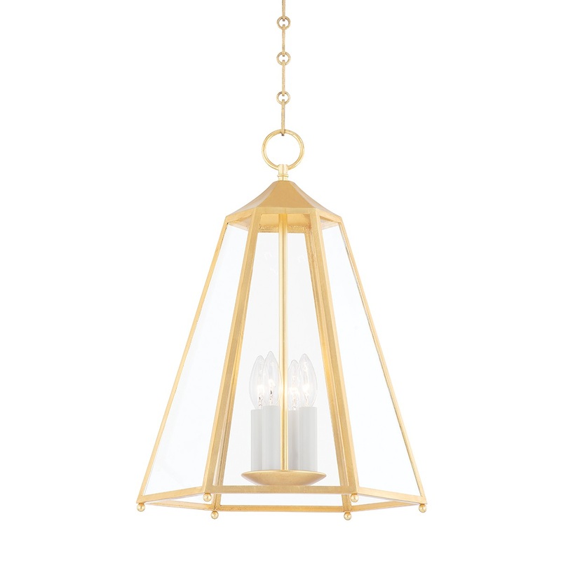 Hudson Valley MDS411-GL Nottingham Four Light Chandelier, Gold Leaf (Discontinued)